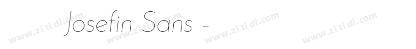 商用需购买授权Josefin Sans 字体转换